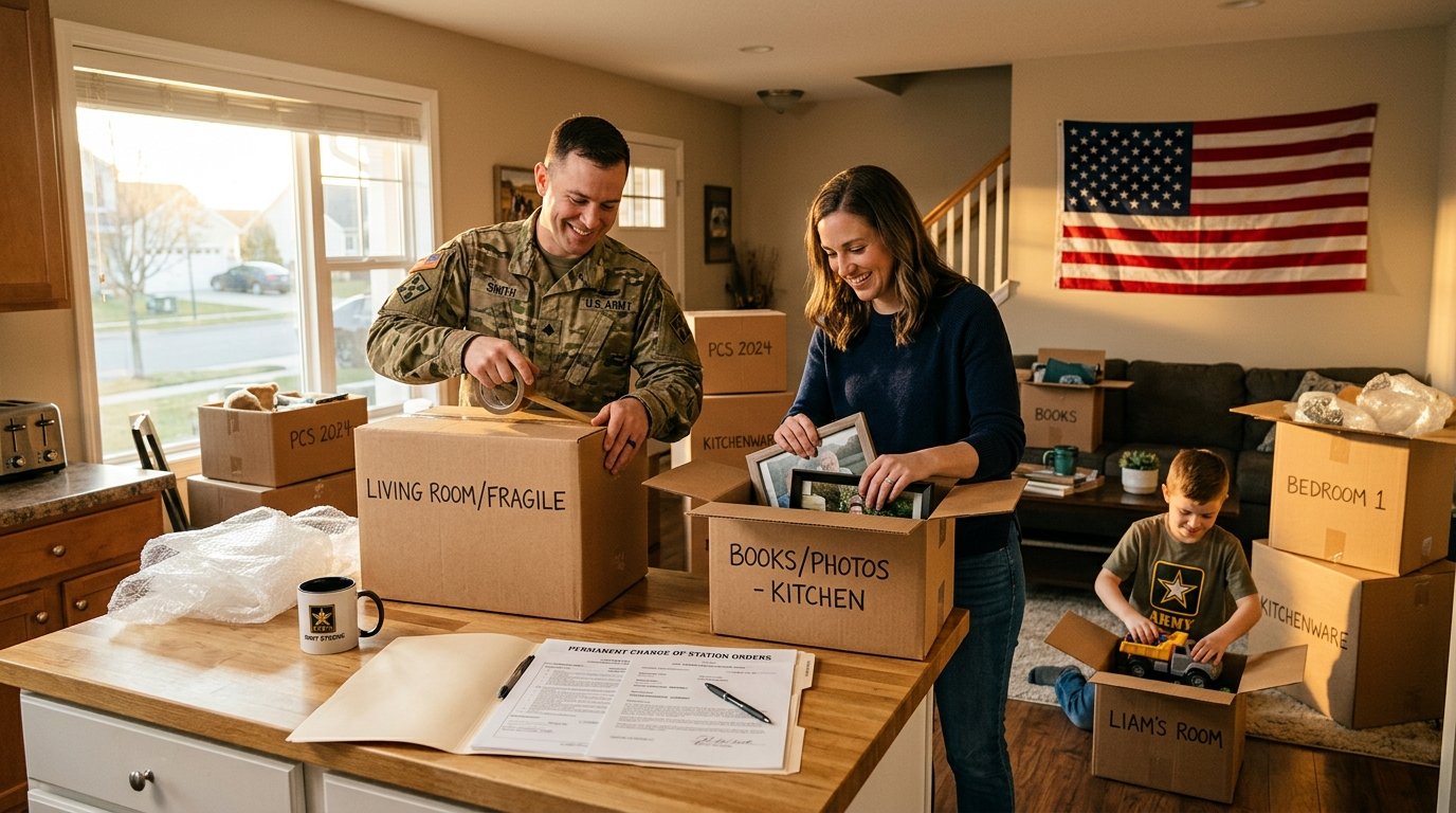 Military family preparing for PCS move to San Diego