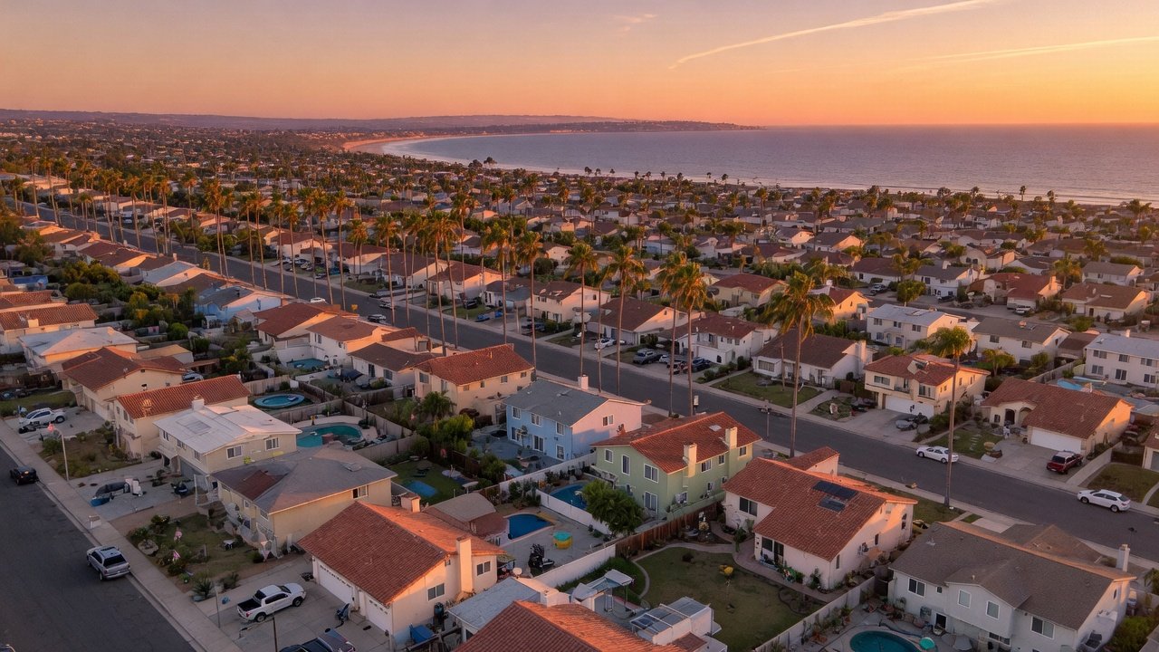 San Diego neighborhood aerial view — military home buying guide